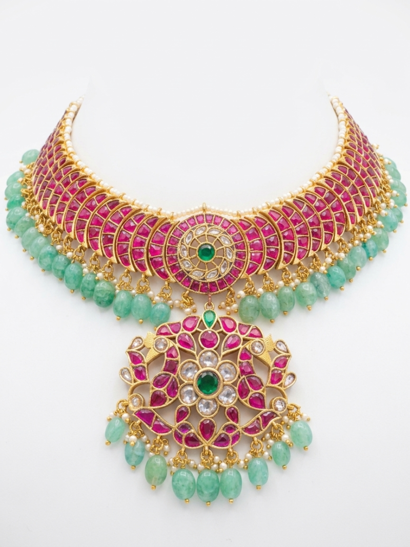 Premium Jadau Kundan Necklace Set